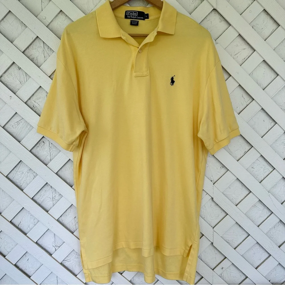 Polo by Ralph Lauren Polo Shirt Yellow Preppy Sz Large